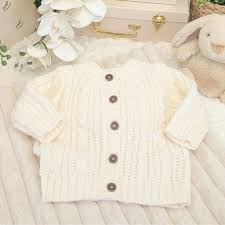 Cream Baby Knitted Cardigan - Baby Clothing - Bumbles & Boo