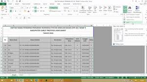 Cara Menambahkan Opsi Filter Pada Ms Excel Sekolah Dasar Sekolah Nama