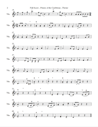 Contains printable sheet music plus an interactive, downloadable digital sheet music file. Pirates Of The Caribbean Theme Simple Violin Arrangement Sophie Sauveterre