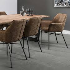 esstischsessel jameson in braun kunstleder esszimmerstuhle esszimmerstuhl lederstuhle