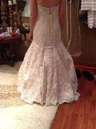 Over Bustle Lace Fit And Flare Wedding Gown Fit And Flare Wedding Dress Wedding Dress Bustle Wedding Gown Bustle