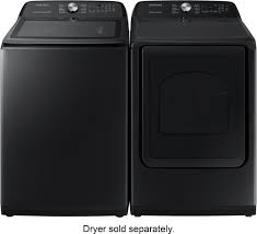 Normally waiting for the cycle to end is all you need to do to unlock the door, or turn your washer on if it's off. Samsung 5 0 Cu Ft High Efficiency Top Load Washer With Super Speed Black Stainless Steel Wa50r5400av Us Best Buy