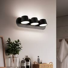Nordic Style Pyramid Wall Lighting Metal Acrylic 3 Lights Sconce Wall Lamps In Black For Bedroom Beautifulhalo Com