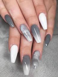 Design your nails with white and plum gray polish in polka dots designs for that classy yet cute look. The Best Gray Nail Art Design Ideas Stylish Belles White Acrylic Nails Gem Nails Marble Acrylic Nails