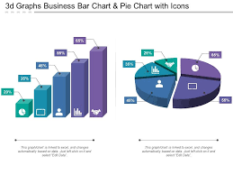 3d graphs business bar chart and pie chart with icons