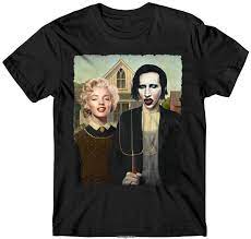 Marilyn manson nailed mm logo 2008 tour black t shirt new official merch. Marilyn Monroe Marilyn Manson T Shirt American Gothic Glamour Pinup 2020 New Fashion T Shirt Men T Shirt T Shirts Aliexpress