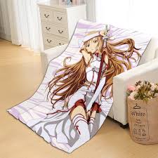 Throw blankets are sometimes chosen as accents to toss over a chair or couch or to drape over the end of a bed. Anime Sao Sword Art Online Soft Warm Coral Fleece Plush Throw Blanket Rug Animation Art Characters Other Anime Collectibles