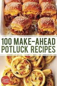 Explore the my food and family hub for potluck recipes and potluck ideas! 100 Make Ahead Potluck Recipes Potluck Recipes Easy Potluck Recipes Appetizer Recipes