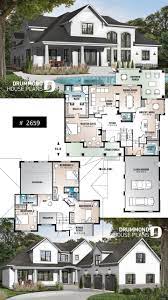 Farmhouse Home Plan With 4 Bedrooms And 3 Car Garage Sims House Plans House Plans Farmhouse New House Plans