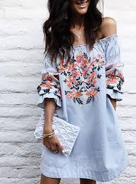 Cheap fit and flare dress starting from $22.99 with excellent quality and fast delivery. Women S Off Shoulder Peasant Dress Long Sleeves Floral Print