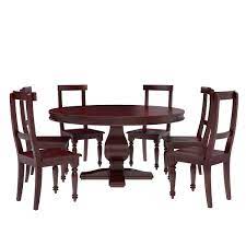 Maybe you would like to learn more about one of these? Arenzville Mahogany Wood Pedestal Round Dining Table Chairs Set