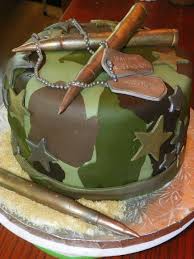 Cap is choc cake w/ choc icing, covered in camo fondant. Plumeria Cake Studio Usmc Birthday Cake Army Birthday Cakes Army Cake Army S Birthday