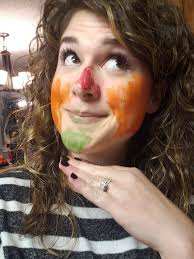 My daughters look for the day. Miss Asia did this all by herself. (I dont  let her use foundation or bronzer yet)