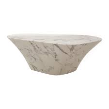 Modern round accent table, side table coffee table white marble wood top and sturdy black metal frame, end table for small spaces living room bedroom 4.7 out of 5 stars 17 $58.99 $ 58. Buy Pols Potten Oval Coffee Table Artificial Marble Amara