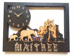 Pin By Artbiheart On Artesanato In 2020 Safari Theme Nursery Kids Wall Clock Kids Bedroom Decor