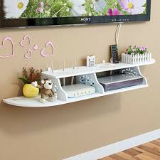 Modern 2 Tier Carved Wall Shelves Durable Shelving Unit Dvd Storage F On Onbuy