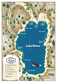 This medium lake tahoe map features all of the ski resorts that surround the lake, as well as hiking trails and state parks. North Lake Tahoe Ale Trail Map Go Tahoe North