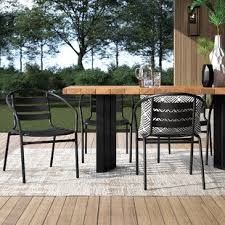Ebern Designs Ravensdale Stacking Patio Dining Armchair Wayfair In 2020 Patio Dining Chairs Metal Patio Chairs Outdoor Dining Chairs