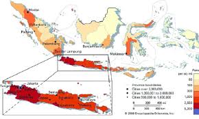 Embassy of the united states map. Map Showing The Population Density Of Indonesia By Province Wowshack