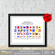Radio operators usually substitute the expressions dits and dahs for the dots and dashes which resemble the tones of the telegraphic hand key when speaking the code. International Maritime Signal Flags Poster Nautical Etsy
