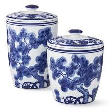Find over 100+ of the best free bathroom images. Blue And White Ceramic Bath Canister Bathroom Accessory Set Williams Sonoma
