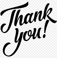 Thank you black and white png. Thank You Calligraphy Png Image With Transparent Background Toppng