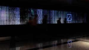 A Permanent Installation Of 8 Dynamic Video Artworks In The Lobby Of Deutsche Bank Hong Kong Atmospheric Citys Media Wall Digital Art Design Interactive Art