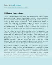 If templates or formats are not provided, the following can serve as a useful concept paper outcomes that, collectively, will help the applicant measure progress toward accomplishing the project goal(s). Philippine Culture Free Essay Example