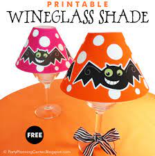 Party Planning: Free Printable Halloween Wineglass Lampshade
