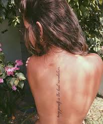 Small Handwritten Back Tattoo Idea Tattoos Ecemella Ecemella Handwritten Small Handwritten Back Tat Back Tattoo Unique Small Tattoo Small Tattoos