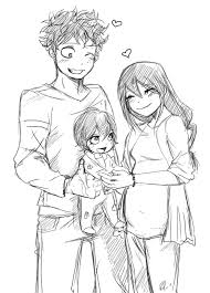 Here S A Little Sketch Proud Parents Izuku And Tsuyu And Baby Ren So Happy That She Will Be A Big Sis 3 Enjo My Hero Academia My Hero Boku No Hero Academia