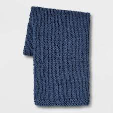 4.7 out of 5 stars. Chunky Knit Throw Blanket Blue Threshold Target