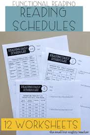 Reading Daily Schedules Worksheets In 2020 Life Skills Special Education Reading Skills School Schedule