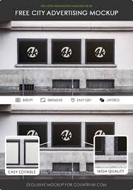 Free City Advertising Psd Mockup In 4k Counrty4k Free City Mockup Photoshop Program