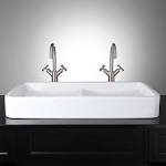 Double bowl bathroom sink eBay