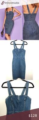 New Reformation Romi Denim Pinafore Dress 2 Denim Pinafore Dress Denim Pinafore Pinafore Dress