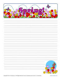 Inside cover has manuscript alphabet for reference. Spring Printable Lined Writing Paper