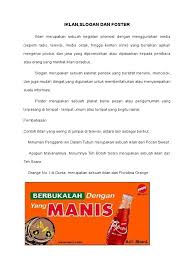 Pengertian iklan, slogan, dan poster 1. Iklan Slogan Foster