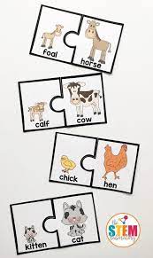 Farm puzzle animal of the colorful floor puzzle and grown up puzzles for kids age 3 raising children recognition memory skill. Farm Animal Puzzles The Stem Laboratory