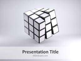 The classic rubik's cube (3x3x3) was invented in 1974 by a hungarian professor named ernő rubik. White Rubik S Cube Powerpoint Template Slidesbase
