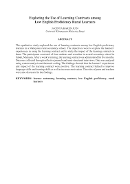 There is no application fee to apply for this scholarship. Pdf Exploring The Use Of The Learning Contract Among Low English Proficiency Rural Learners