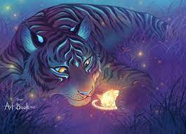Doux Geant Au Coeur Pur By Https Www Deviantart Com O0dzaka0o On Deviantart Big Cats Art Animal Drawings Mythical Creatures Art