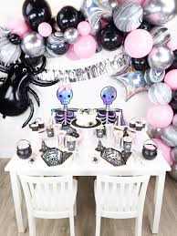 Spooky Cute Pink Black Halloween Party Halloween Party Balloons Birthday Halloween Party Halloween Party Kids