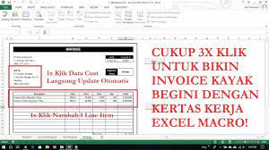 Download contoh faktur penjualan excel. Full Otomatis Cara Membuat Invoice Faktur Di Excel Seperti Di Indomar T Penjelasan Download Youtube