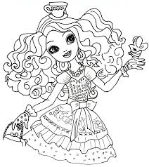 The pet of raven queen, this adorable baby dragon features purple coloring and body designs inspired by the daughter of the evil queen from snow white. Madeline Hatter Ever After High Coloring Pages