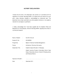 Pn ros aliza biti sutrisno: Pdf Study On Academic Space Allocation In Managing Student Learning Process In Secondary School A Case Study Of Secondary School In District Of Petaling Utama And Petaling Perdana Azmi Leh