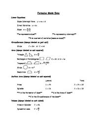 8th grade staar formula chart made easy