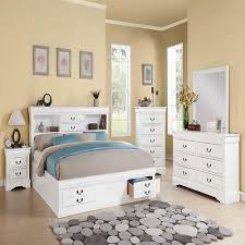 .modern & contemporary bedroom sets : New Modern White Cal King Bedroom Set Bed W Storage Mirror Dresser Nightstand Ebay
