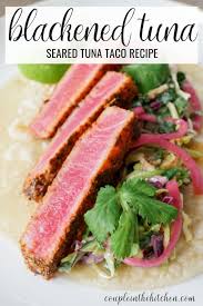 Place the tuna steaks on the grill and cook for 5 to 10 minutes, turning once halfway through, depending on your desired. Blackened Tuna Couple In The Kitchen
