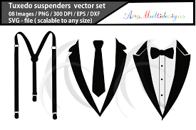 Tuxedo Suspenders Svg Tuxedo Suspender Silhouette By Arcsmultidesignsshop Thehungryjpeg Com